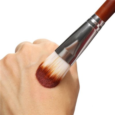 Wholesale best wooden handle single kabuki blush foundation brush